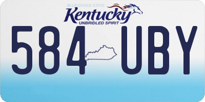 KY license plate 584UBY