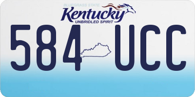 KY license plate 584UCC