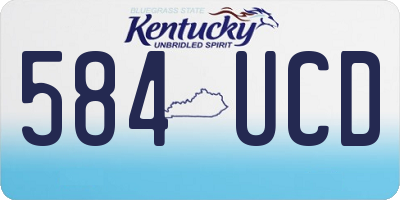 KY license plate 584UCD