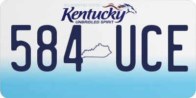 KY license plate 584UCE