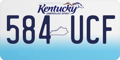 KY license plate 584UCF