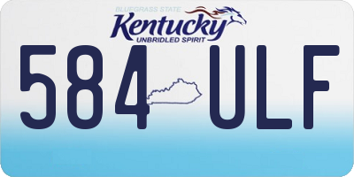 KY license plate 584ULF