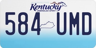 KY license plate 584UMD