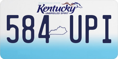 KY license plate 584UPI