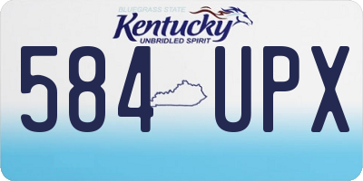 KY license plate 584UPX