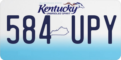 KY license plate 584UPY