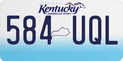 KY license plate 584UQL