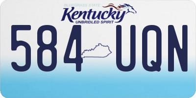 KY license plate 584UQN