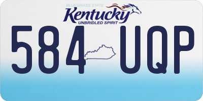 KY license plate 584UQP