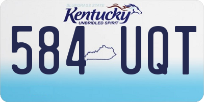 KY license plate 584UQT