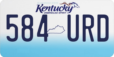 KY license plate 584URD