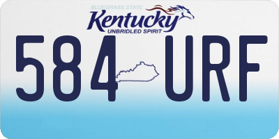 KY license plate 584URF