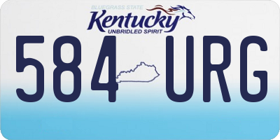 KY license plate 584URG