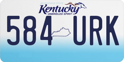 KY license plate 584URK