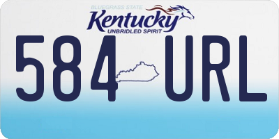 KY license plate 584URL