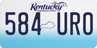 KY license plate 584URO