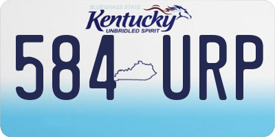 KY license plate 584URP
