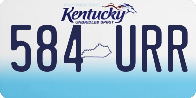 KY license plate 584URR