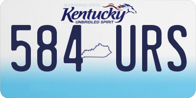 KY license plate 584URS