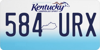 KY license plate 584URX