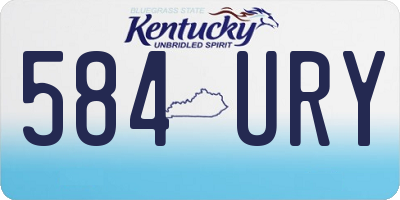 KY license plate 584URY