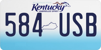 KY license plate 584USB