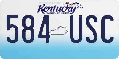 KY license plate 584USC