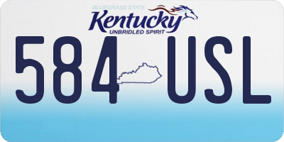 KY license plate 584USL