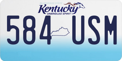 KY license plate 584USM