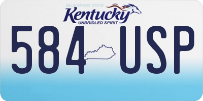 KY license plate 584USP