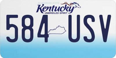 KY license plate 584USV