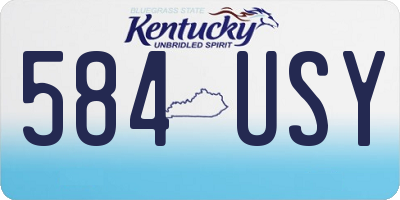 KY license plate 584USY