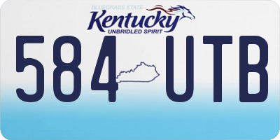 KY license plate 584UTB