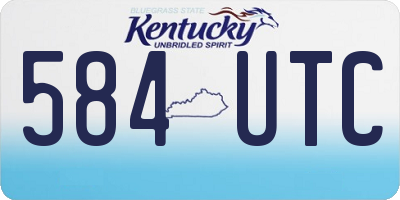 KY license plate 584UTC