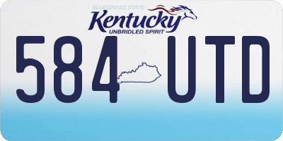 KY license plate 584UTD