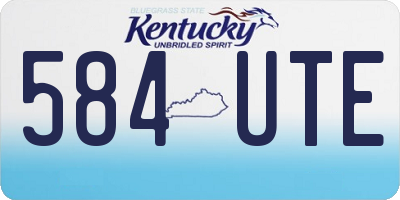KY license plate 584UTE