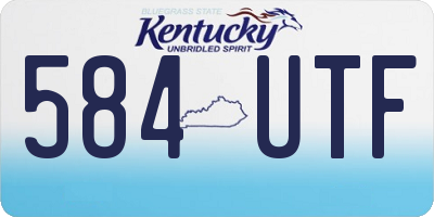 KY license plate 584UTF