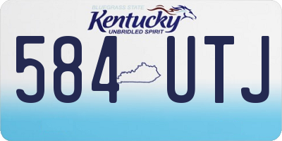 KY license plate 584UTJ