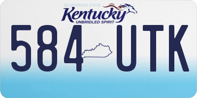 KY license plate 584UTK