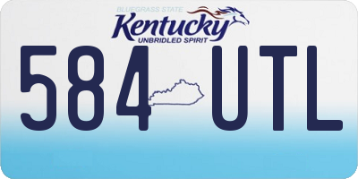 KY license plate 584UTL