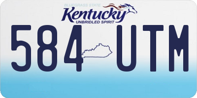 KY license plate 584UTM