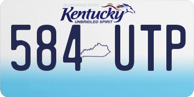 KY license plate 584UTP