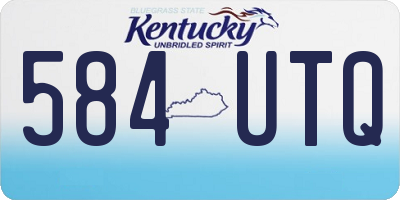 KY license plate 584UTQ