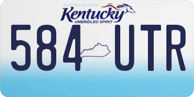 KY license plate 584UTR