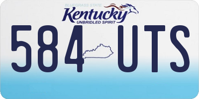 KY license plate 584UTS