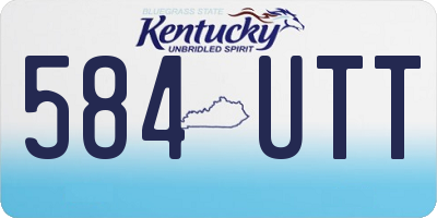 KY license plate 584UTT