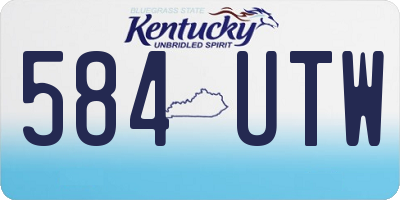 KY license plate 584UTW