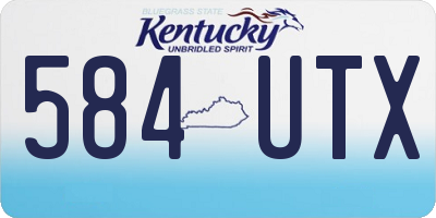 KY license plate 584UTX