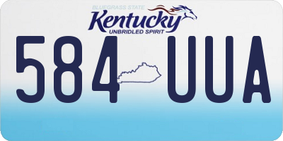 KY license plate 584UUA