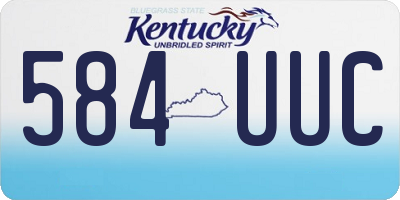 KY license plate 584UUC